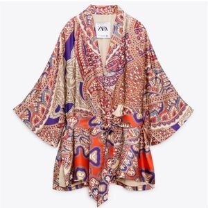 ZARA PRINTED KIMONO SHIRT BLOGGER FAV